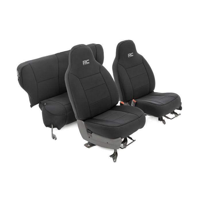 RC FR/RR SEAT COVERS BLK 97-01 XJ