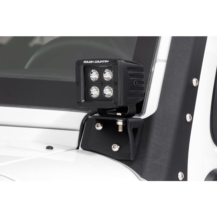 Rough Country  Lower Windshield Light Mounts for 07-18 Jeep Wrangler JK