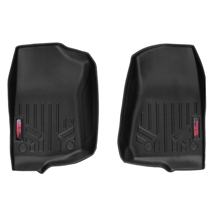 Rough Country M-6150 Front Heavy Duty Fitted Floor Mats for 18-19 Jeep Wrangler JL