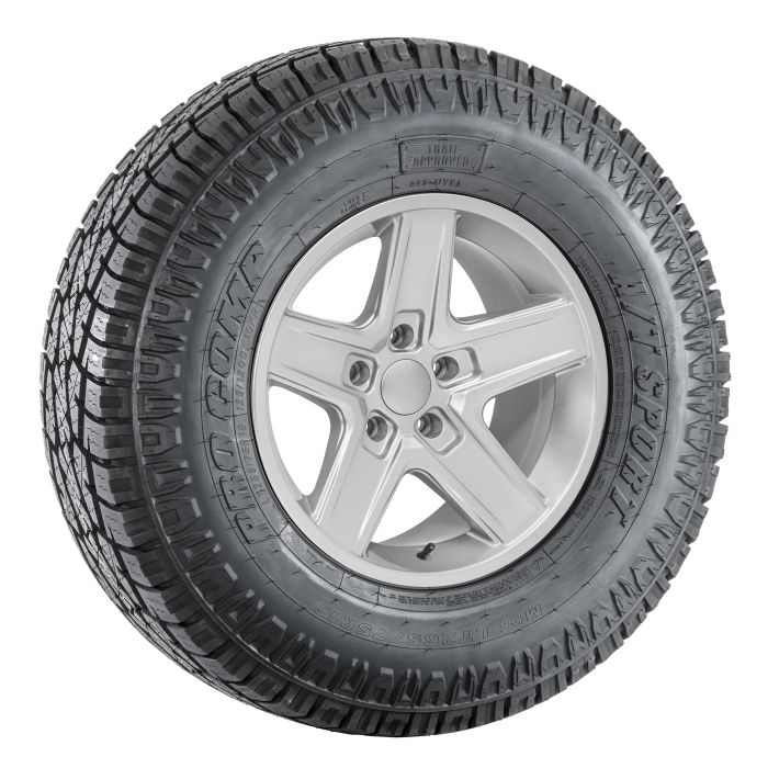 Quadratec  Rubicon Xtreme Wheel in Silver with Pro Comp AT Sport Tire for 84-06 Jeep Wrangler YJ, TJ, Cherokee XJ & Grand Cherokee ZJ