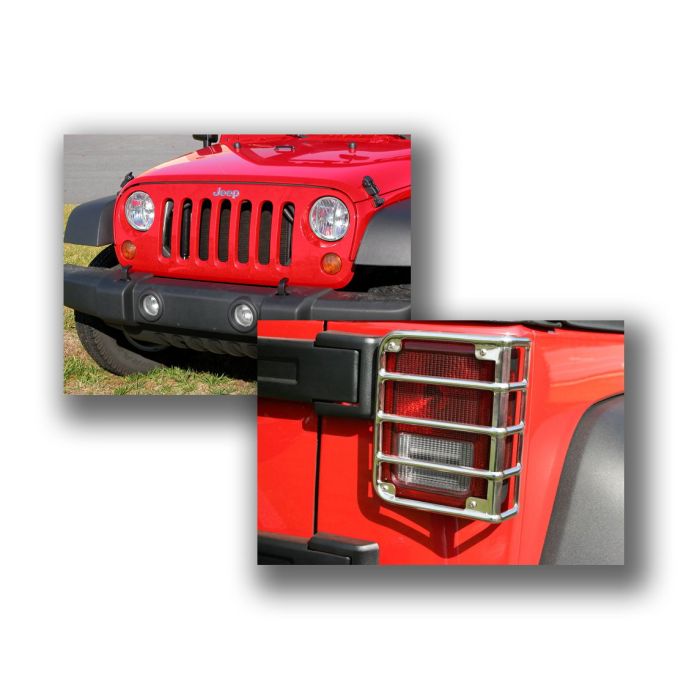 Rugged Ridge  Front & Rear Euro Guards in Stainless for 07-18 Jeep Wrangler JK