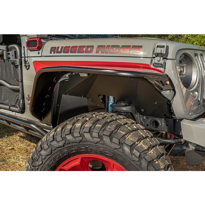 Rugged Ridge 11615.61 Aluminum Inner Fender Flare Liners for 18-20 Jeep Wrangler JL & Gladiator JT