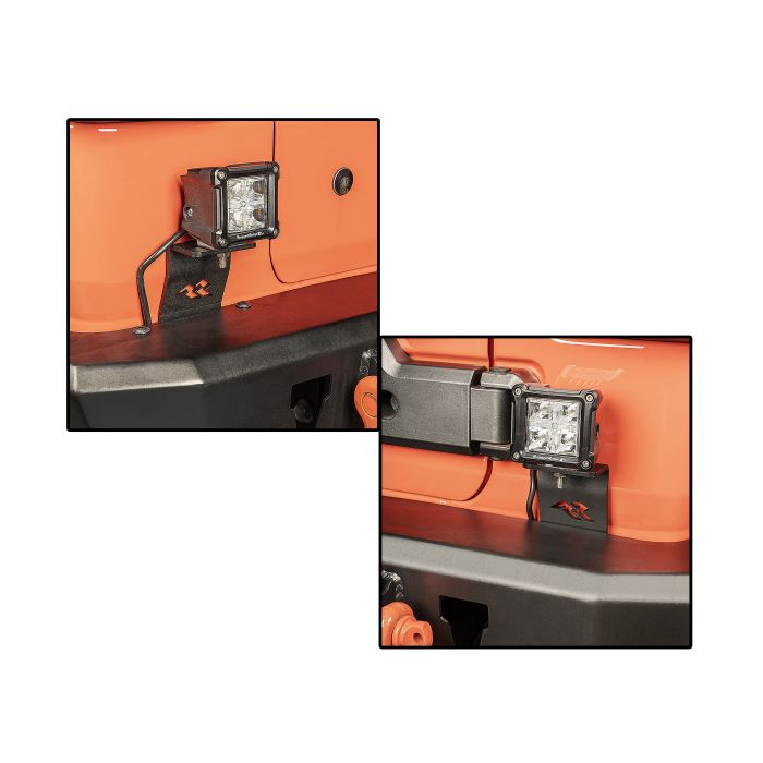 Rugged Ridge 11232.76 Rear LED Cube Light Mounting Pair for 18-20 Jeep Wrangler JL