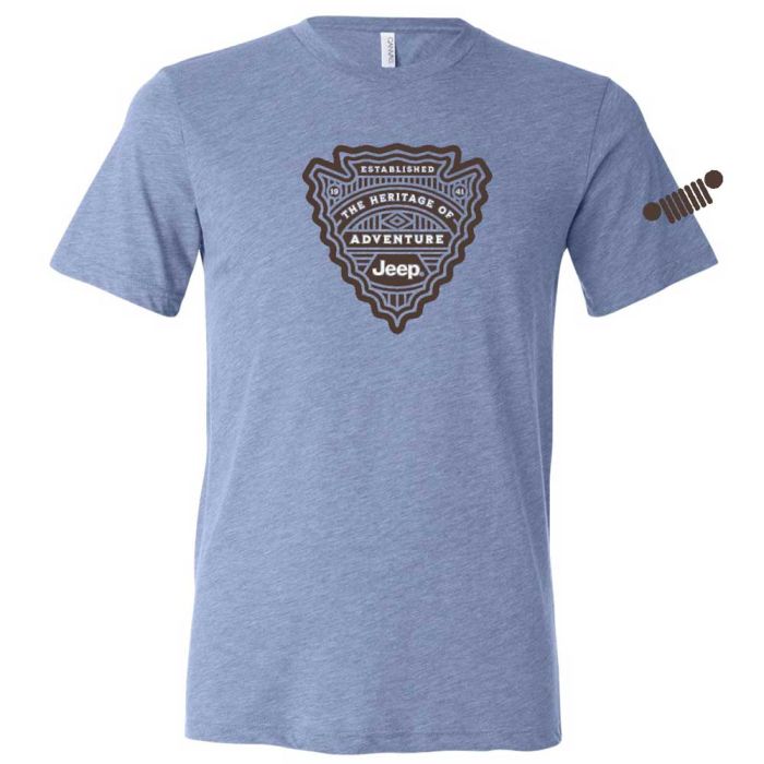 Jeep Merchandise  Mens Jeep Arrowhead Short Sleeve T-Shirt in Blue 