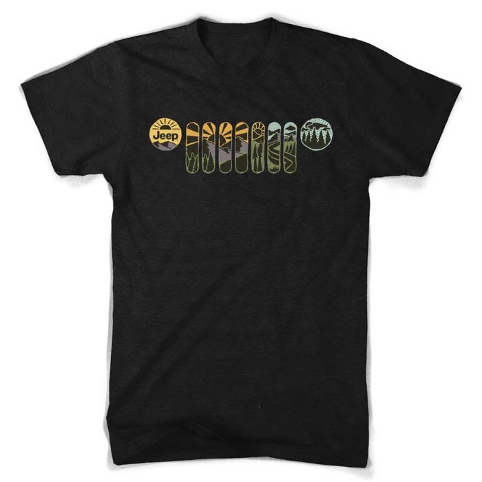 Jeep Merchandise  Mens Jeep Atomic Grill Short Sleeve T-Shirt in Black 