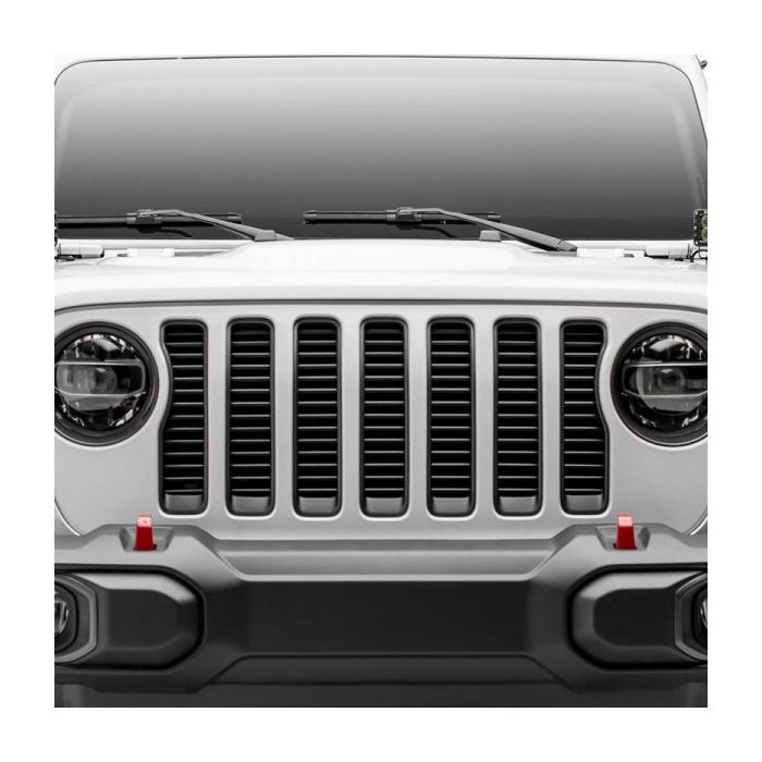 T-Rex 6204941 Round Billet 1-Pc Black Round Grille without Forward Facing Camera  for 18-20 Jeep Wrangler JL