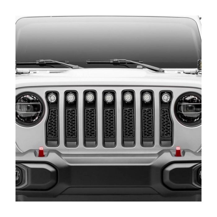 T-Rex Z314931 ZROADS Series Black Mesh Grille with LED Lights for 18-19 Jeep Wrangler JL