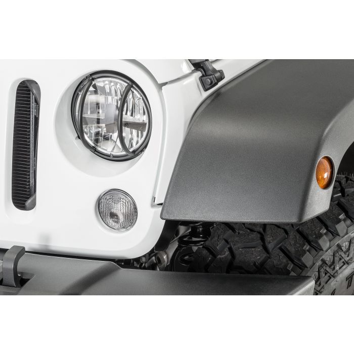 TACTIK  Euro Style Headlight Guards for 07-18 Jeep Wrangler JK