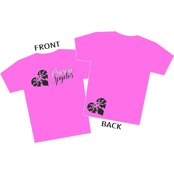 POISON SPYDER PINK HEART T YOUTH SMALL