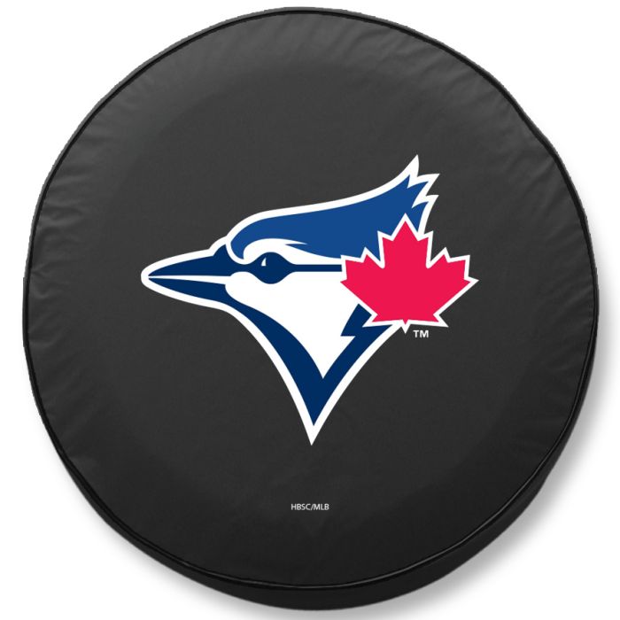 Toronto Blue Jays Tire Cover - Size F - (29"x8") on Black Vinyl