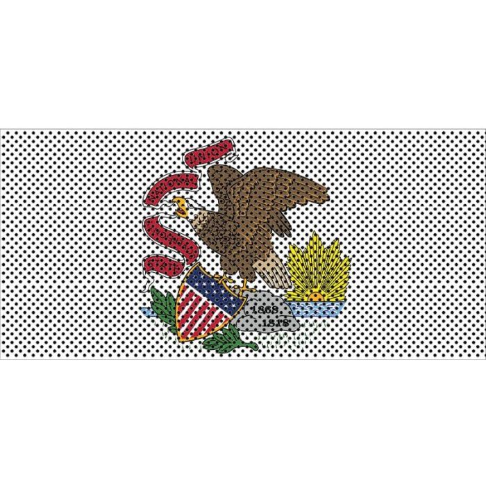 UTS JK ILLINOIS FLAG GRILL INSERT
