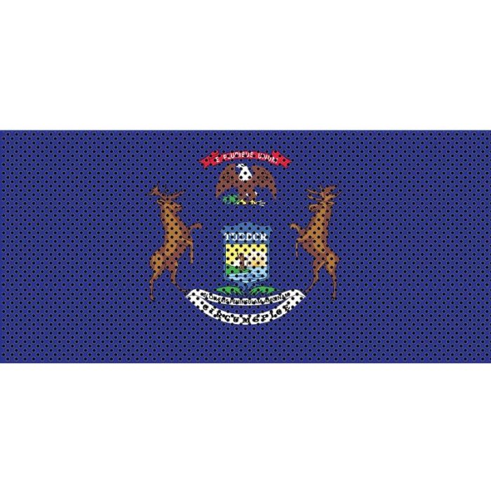 UTS JK MICHIGAN FLAG GRILL INSERT