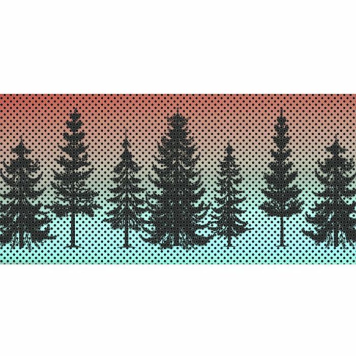 UTS JK PINE TREES RED SKY GRILL INSERT