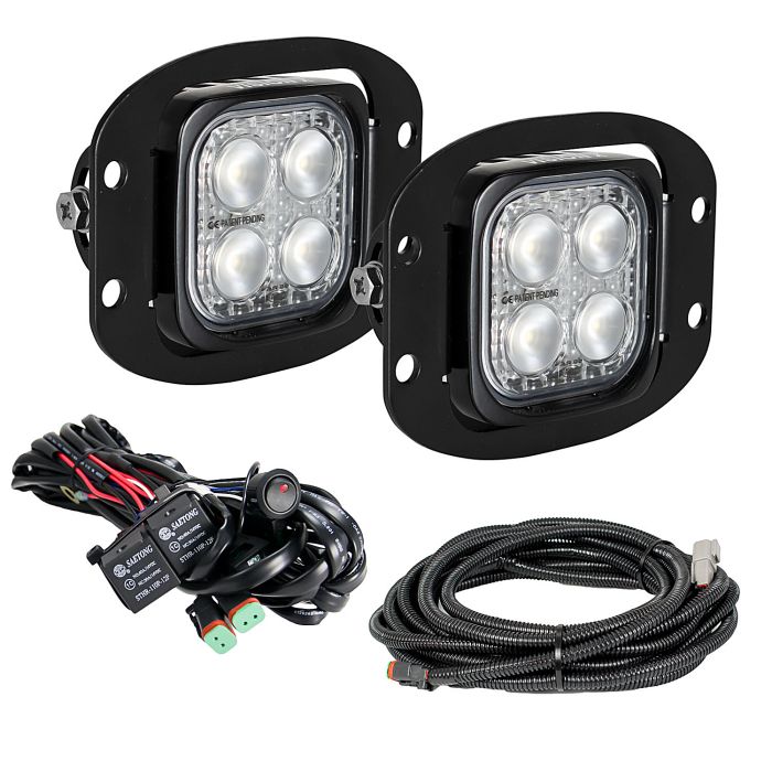 Vision X 9933115 DURAmini Flush Mount Reverse/Scene Flood Combo LED Kit 