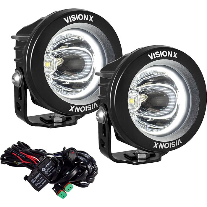 Vision X 9891729 3.7" Round Optimus Series Halo LED Lamp Kit 