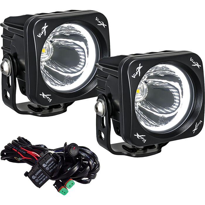 Vision X 8981705 3" Square Optimus Series Halo LED Lamp Kit 