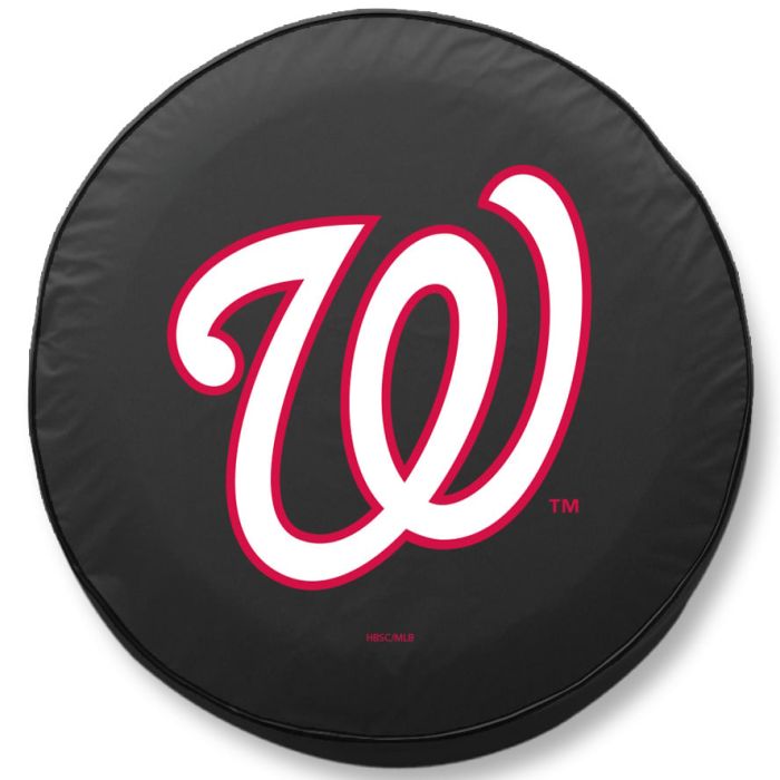 Washington Nationals Tire Cover - Size H2 - (35"x12.5") on Black Vinyl
