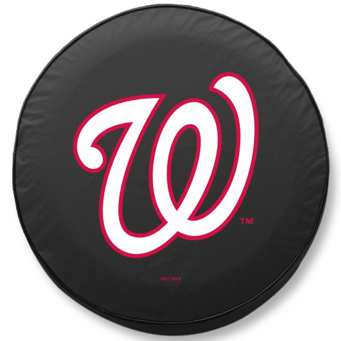 Washington Nationals Tire Cover - Size M - (25.5"x8") on Black Vinyl