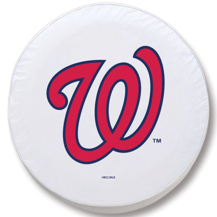 Washington Nationals Tire Cover - Size Y - (32.25"x12") on White Vinyl