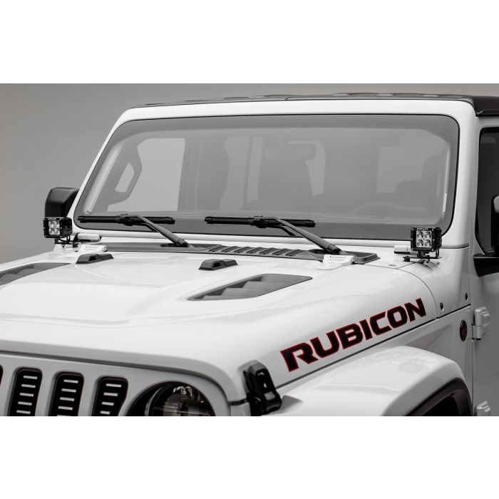 ZROADZ Z364941-KIT2 A Pillar Lower LED Light Mounts with (2) 3" Pod LED Lights  for 18-21 Jeep Wrangler JL & Gladiator JT