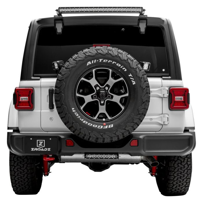 ZROADZ Z394931-KIT Rear Window Hinges Light Brackets with a Single Row 30" LED Light Bar for 18-20 Jeep Wrangler JL
