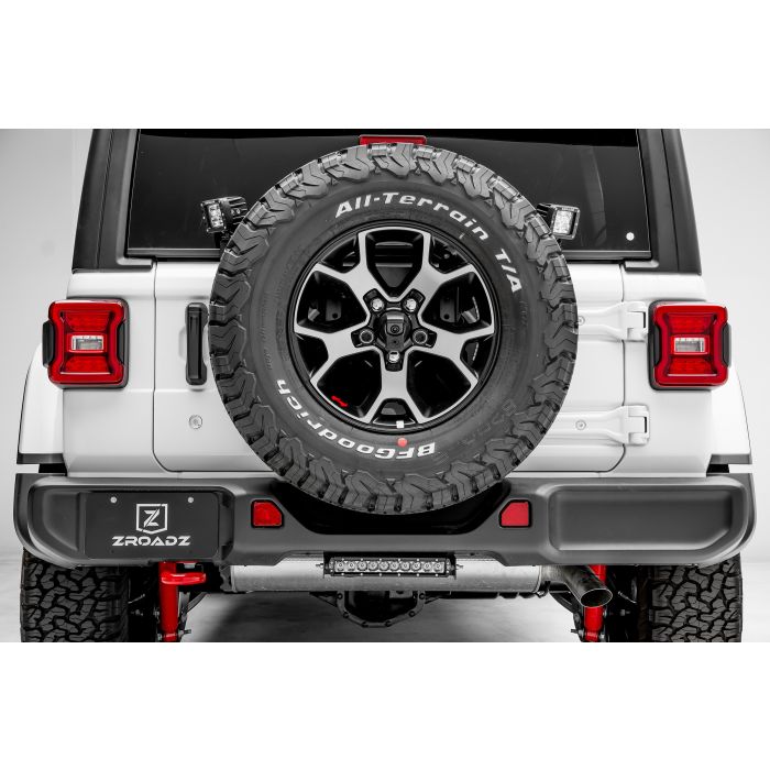 ZROADZ Z394951 Rear Spare Tire LED Brackets for (2) 3" Led Light Pods  for 18-19 Jeep Wrangler JL