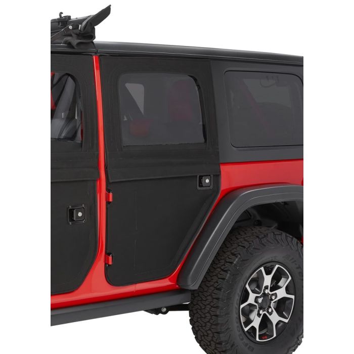 BESTOP 2-PC DOORS REAR JLU BLACK TWILL