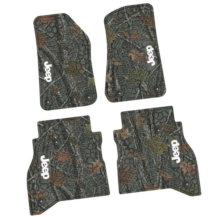 20-24 Jeep Gladiator Front and RearTire Tread/Scorched Earth Scene w/ JEEP Insert - Rugged Woods w/ White insert