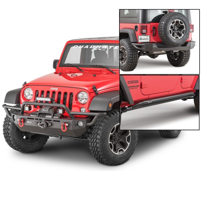 Quadratec  QRC Front / Rear Bumper & Rocker Guards for 07-18 Jeep Wrangler JK Unlimited 4-Door
