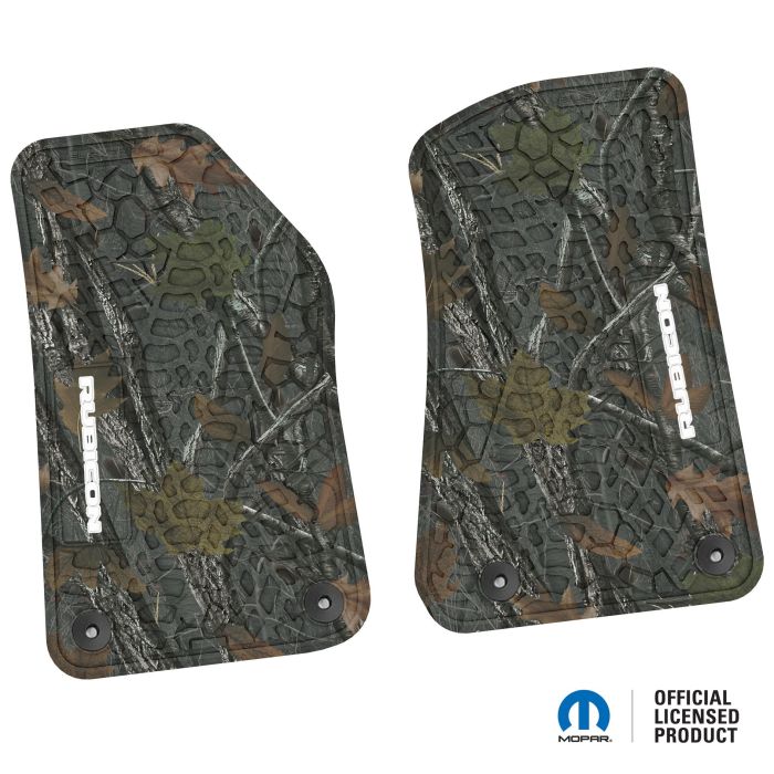 18-24 Jeep JL 2 Dr/Gladiator Front -Tire Tread/Scorched Earth Scene w/ Rubicon Insert - Rugged Woods w/ White insert