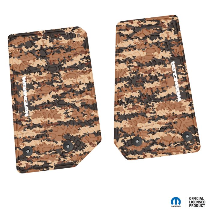 14-18 Jeep JK 2 Dr Front -Tire Tread/Scorched Earth Scene w/ Wrangler Insert - Cyberflage w/ White Insert