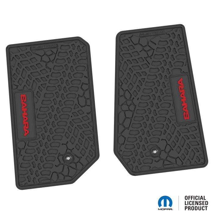 07-13 Jeep JK 2 Dr Front -Tire Tread/Scorched Earth Scene w/ Sahara Insert - Black w/ Red Insert