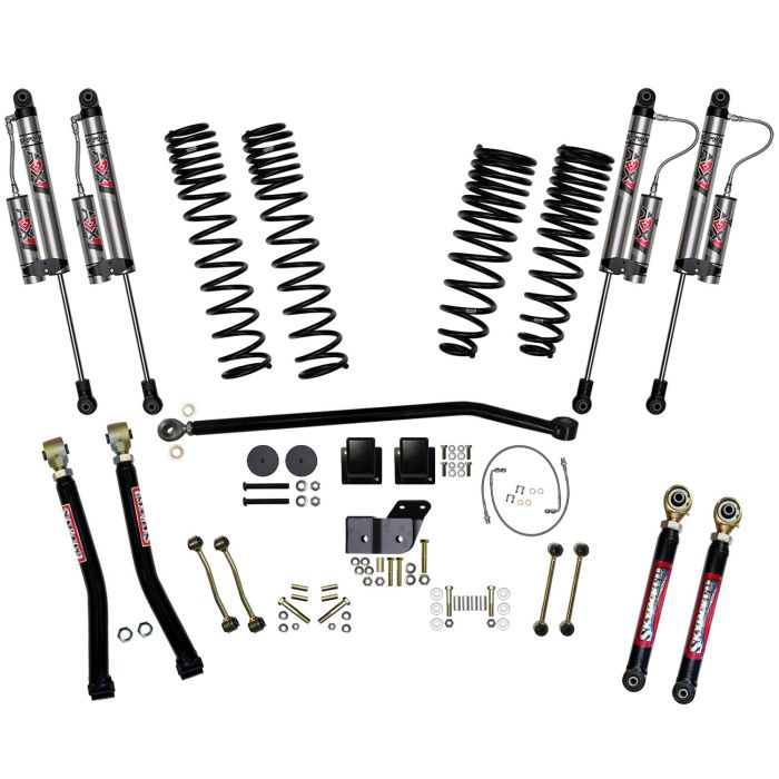 5.5 in. Lift Kit. Gladiator JT Non-Rubicon. Diesel Will Not Fit Gas Models. Will Not Fit Mojave Models. Aftermarket Double Cardan Front Driveshaft With Transfer Case Output Yoke Required.