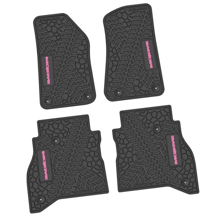 20-24 Jeep Gladiator Front and RearTire Tread/Scorched Earth Scene w/ Mojave Insert - Black w/ Pink Insert