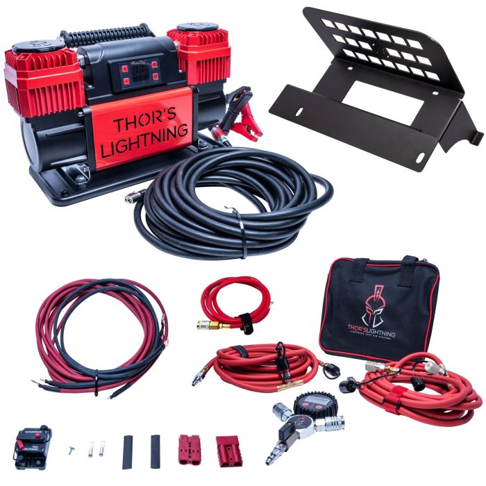 12V True Dual TotalControl Air Compressor Ultimate Bundle for Jeep JKU - Silver - ULT001SDTCK