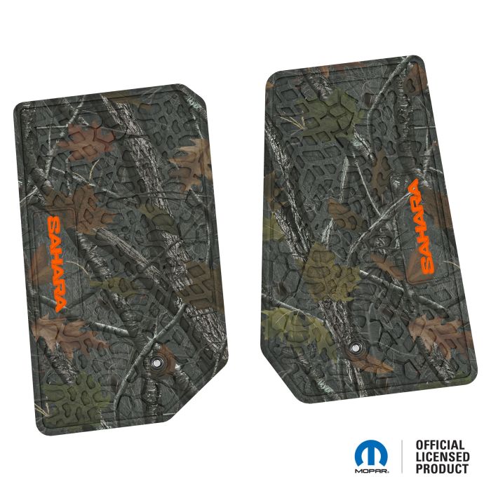07-13 Jeep JK 2 Dr Front -Tire Tread/Scorched Earth Scene w/ Sahara Insert - Rugged Woods w/ Orange insert