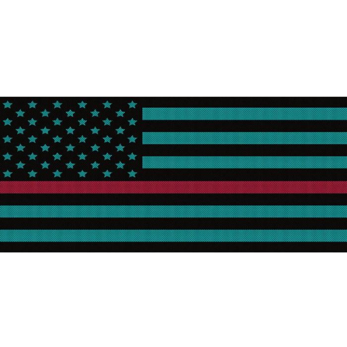 UTS JK BLK/LITE BLU RED LINE GRILLE INS