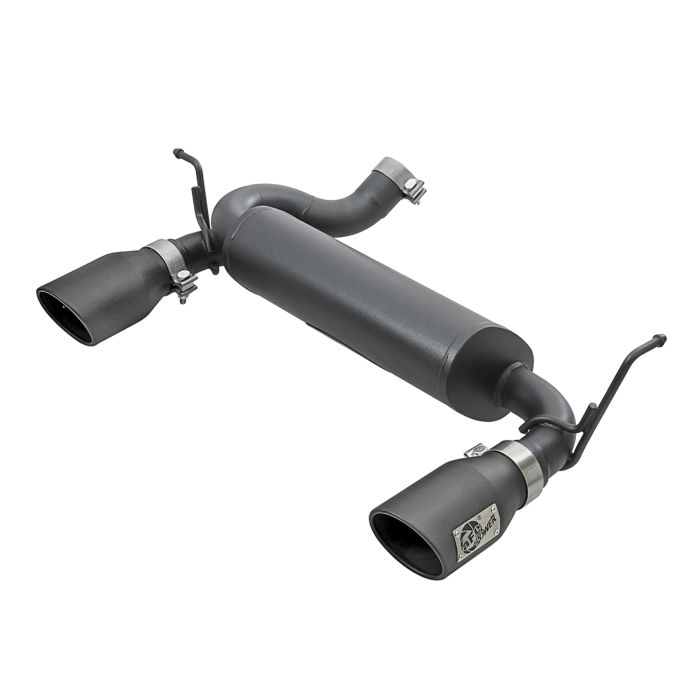 aFe Power 49-48061-B Rebel Series 2.5" 409 Stainless Steel Axle-Back Exhaust System - Black for 07-18 Jeep Wrangler JK