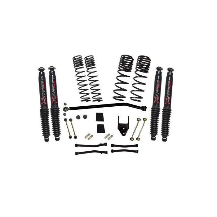 Skyjacker  4.5 in. Dual Rate-Long Travel Suspension Lift Kit with Black MAX Shocks  for 21-23 Jeep Wrangler JL Unlimited 4XE 