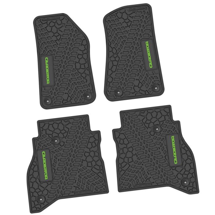 20-24 Jeep Gladiator Front and RearTire Tread/Scorched Earth Scene w/ Gladiator Insert - Black w/ Lime Insert