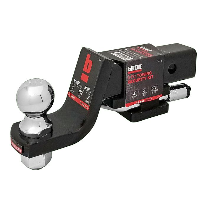 2" Shank, 3"Drop, 2" Ball,Security Kit