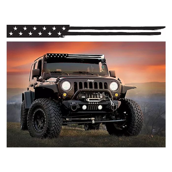 Aerolidz  American Flag Insert for Dual LED Light Bar Silencer