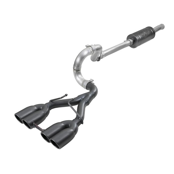 aFe Power  Rebel Series 2.5" 304 Stainless Cat-Back w/ 3.5" Quad Tips  for 18-20 Jeep Wrangler JL 