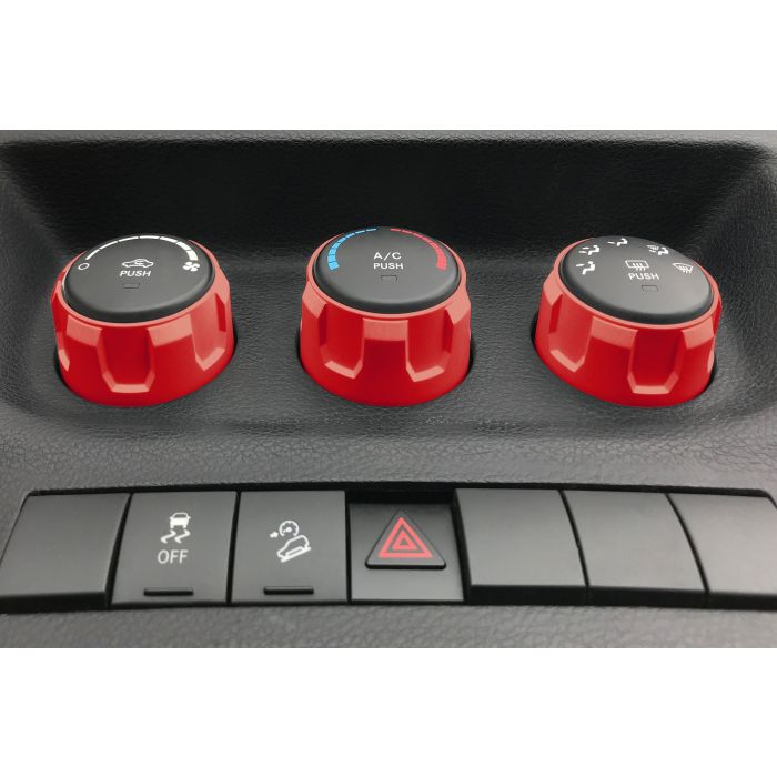 AJT Design  Impact Climate Control Knob Trim Rings for 11-18 Jeep Wrangler JK