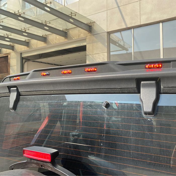 American Modified AMJPCA00303 Rear Roof Spoiler W/ Red LED Lights for 18-26 Jeep Wrangler JL 