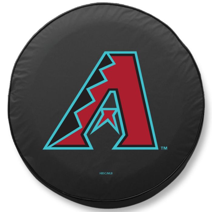 Arizona Diamondbacks Tire Cover - Size D10 - (30.75"x10") on Black Vinyl