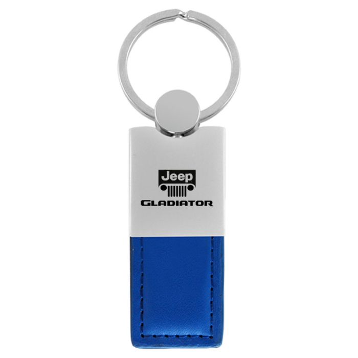 AUG GLADIATOR LEATH CHROME KEY FOB  BLU
