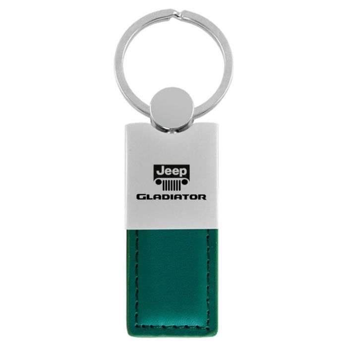 AUG GLADIATOR LEATH CHROME KEY FOB  GRN