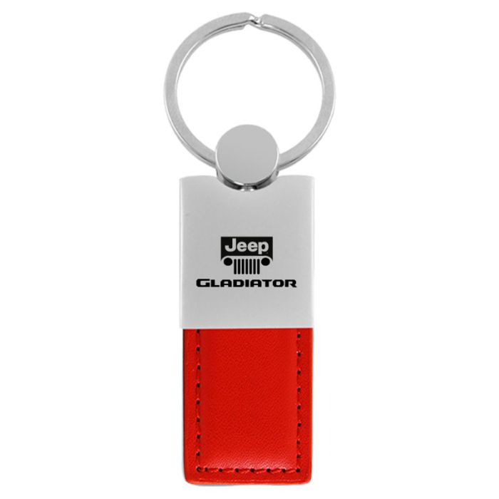 AUG GLADIATOR LEATH CHROME KEY FOB  RED