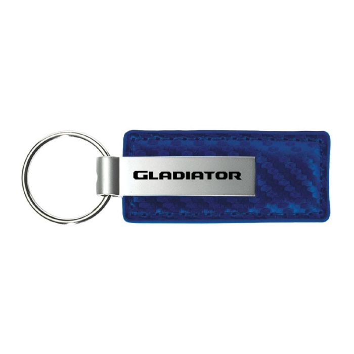 AUG GLADIATOR CRB FIB LTHR KEY FOB  BLU